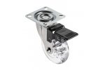 Rola transparenta silicon BRAZYLIA Ø75 mm cu frana KM-RD-75-CF