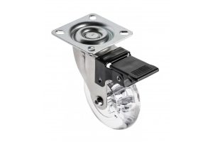 Rola transparenta silicon BRAZYLIA Ø75 mm cu frana KM-RD-75-CF