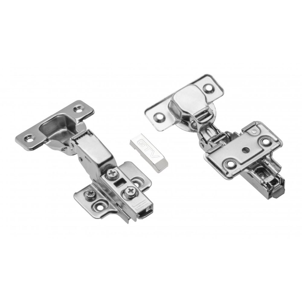 Balamale SOLID PLUS semi aplicate, cu frana, reglaj excentric 3D, placă de montaj h=0 fără șurub euro ZM-DCHC08-3DBEO