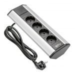 AE-PBKT4S-80 Ansamblu Prize Blat COLT, 4 X SCHUKO, Gri, 1.5m Cablu