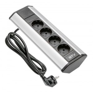 AE-PBKT4S-80 Ansamblu Prize Blat COLT, 4 X SCHUKO, Gri, 1.5m Cablu