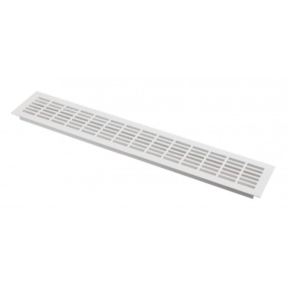 Grila Ventilatie Aluminiu, 480X80 Mm, Alb Mat