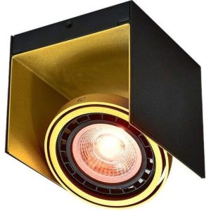 SPOT 4199,AC220-240V, SINGLE BLACK/GOLD OS-VERSO-11-DEC