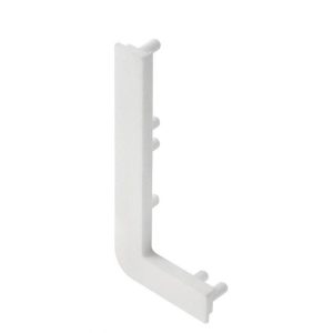 Element capat deschis pentru profil aluminiu VELLO L, stanga, alb mat PA-ZASVELLO-LNL-10