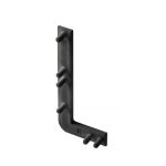 Element capat deschis pentru profil aluminiu VELLO L, dreapta, negru mat PA-ZASVELLO-LNP-20M
