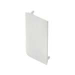 Element capat inchis pentru profil aluminiu VELLO L, stanga, alb mat PA-ZASVELLO-LPL-10
