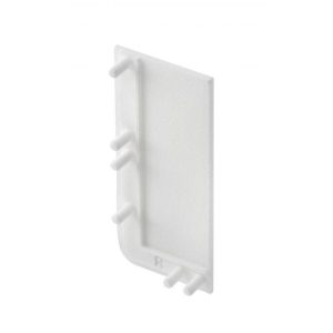 Element capat inchis pentru profil aluminiu VELLO L, dreapta, alb mat PA-ZASVELLO-LPP-10
