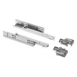 Glisieră MODERN SLIDE, sub sertar, L=400, pentru sertare din lemn cu amortizare, extragere partiala PB-GCHX-400-H