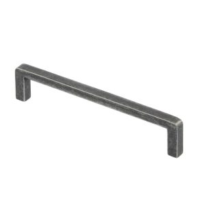 Mâner din aliaj zinc aluminiu BAGIO C=128 mm argint antic UZ-BAGIO-128-07