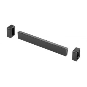 Bara haine dreptunghiulara 33x12 mm,3 ml antracit, suport inclus WG-RRPSET-B-60