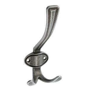 Cuier Din Aliaj Zinc Aluminiu Coruna Mare Argint Antic