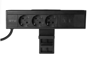 Priză de mobilă Nico, 3 prize Schuko, USB A+C AE-GMNIC3SU-20