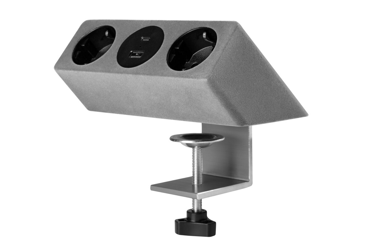 Priză de mobilă SOFITO, 2 prize Schuko, USB A+C, AE-GMSOF2S2U-31 - imagine 3