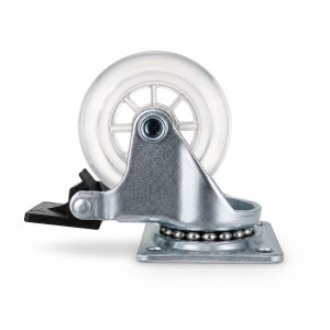 Rotilă Transparentă cu frână D50mm BC15