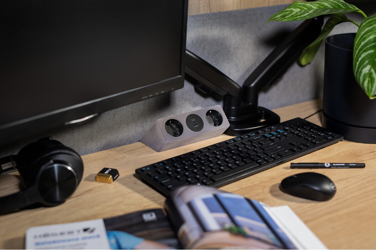 Priză de mobilă SOFITO, 2 prize Schuko, USB A+C, AE-GMSOF2S2U-31 - imagine 7
