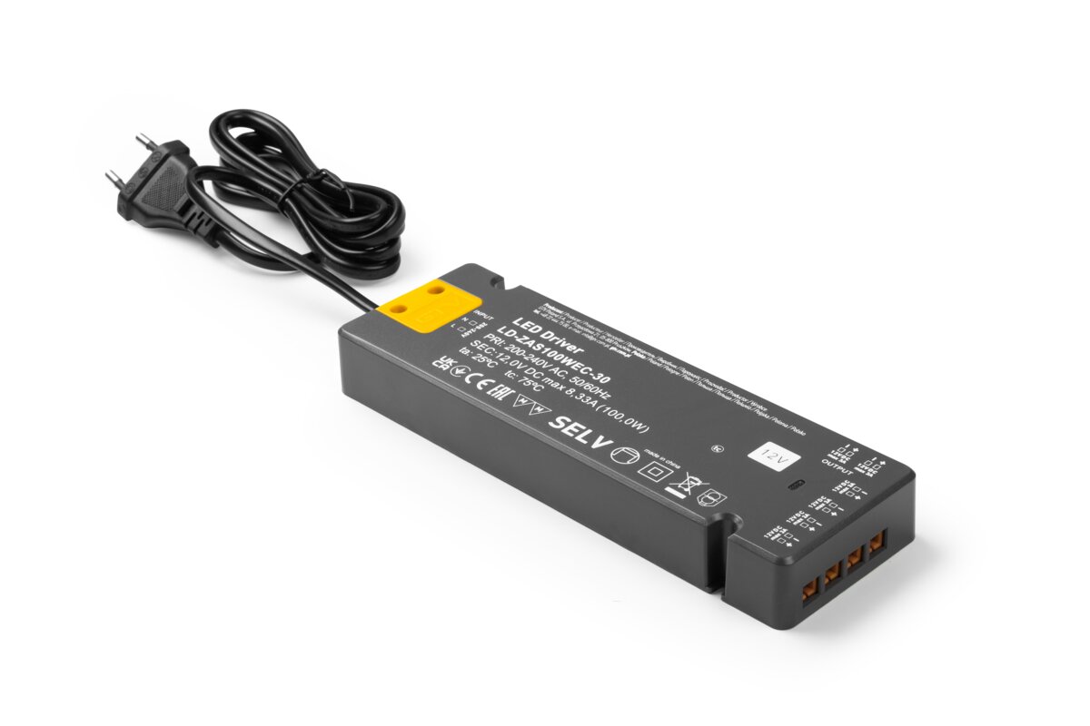Transformator LED, 100W, 12V, 6 ieșiri LD-ZAS100WEC-30 - imagine 2