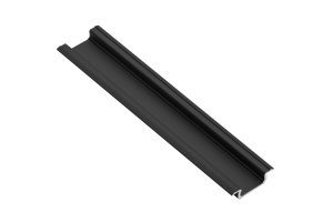 Profil pentru bandă led încastrat 2 m Negru, PA-GLAX-AL-20M