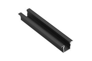Profil aluminiu încastrat bandă led, 2 ml, Negru PA-GLAXMW-AL-20M