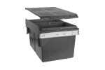 Coș gunoi 2x27 litri, montaj pe ușă, soft-close, încorporabil, antracit PB-45-600MF-2X27-60A