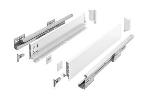 Sertar AxisPro H84 mm, 500 mm, soft-close, extragere totală, 40 kg, alb PB-AXISPRO-KPL500A1