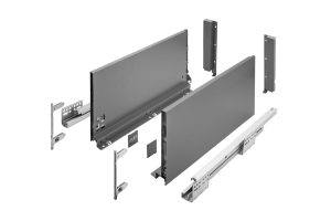 Sertar AxisPro H200 mm, 500 mm, soft-close, extragere totală, 40 kg, antracit PB-AXISPRO-KPL500D